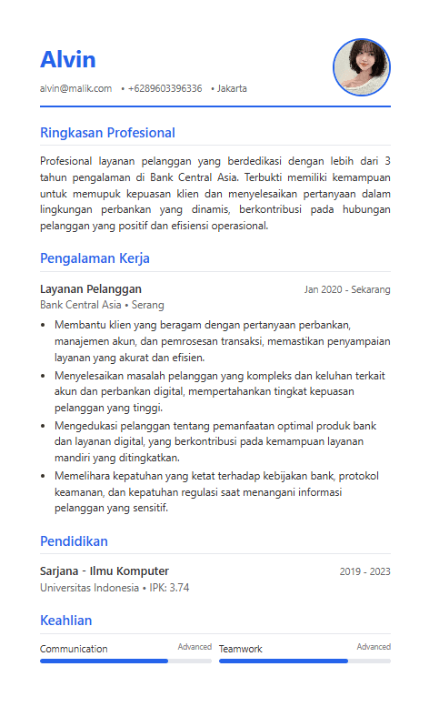 Modern template preview